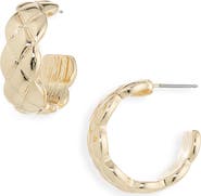 Cara Textured Hoop Earrings