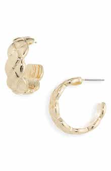 Cara Textured Hoop Earrings