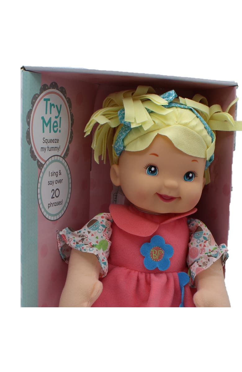 Goldberger's Baby's First Baby's First 15" Little Talker Doll Blonde with Coral Dress, Alternate, color, Multicolored