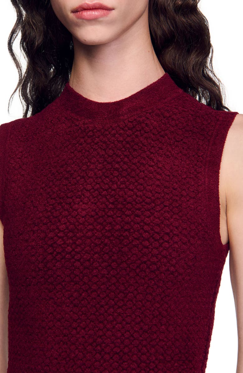 SANDRO Velvet knit dress, Alternate, color, 