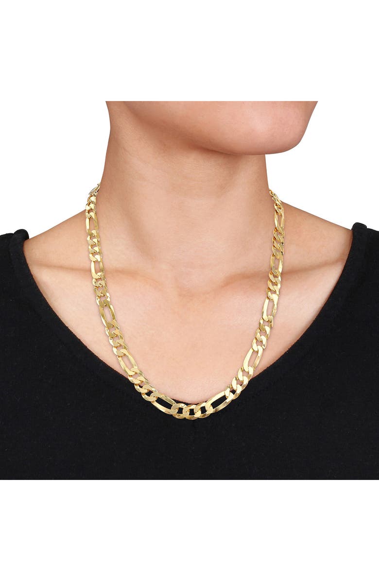 DELMAR Figaro Flat Chain Necklace, Alternate, color, Yellow