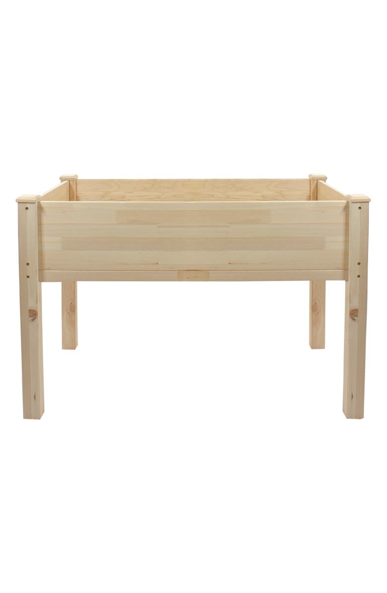 Northlight 4ft Natural Wood Raised Garden Bed Planter Box with Liner, Alternate, color, Brown