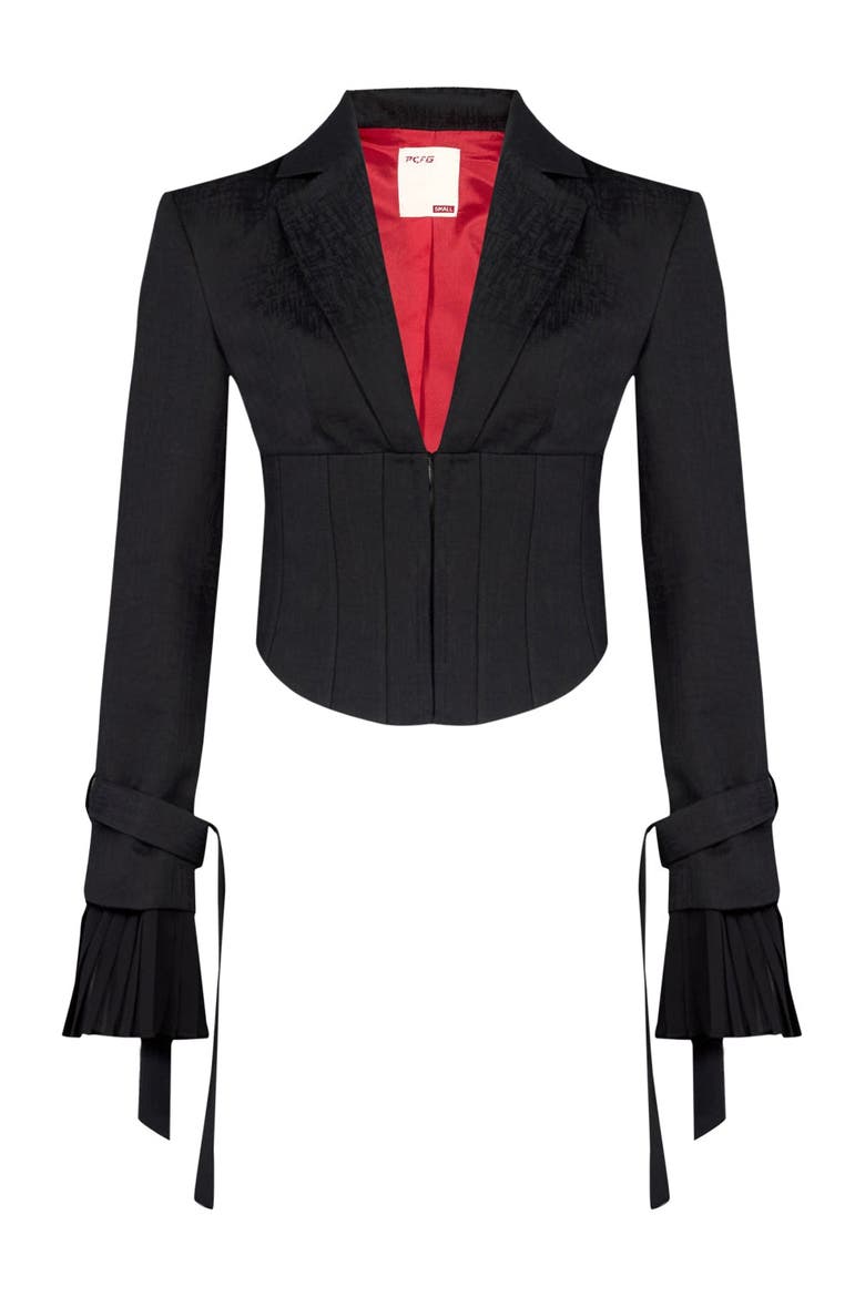 Your *Itch Corset Blazer Jacket, Alternate, color, BLACK