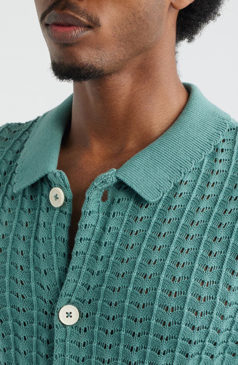 MAVRANS Salt Water Knit Button-Up Shirt, Main, color, 