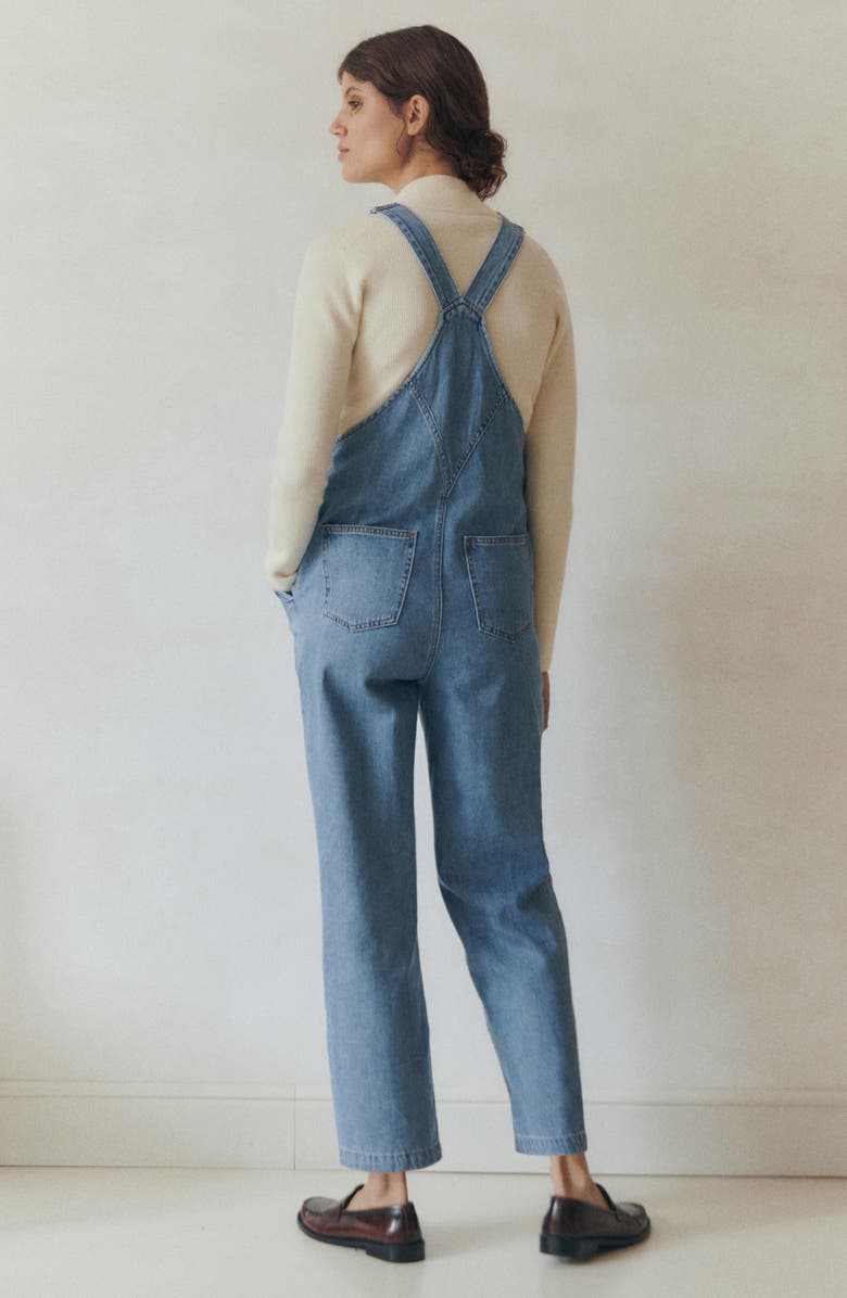 MANGO Denim Maternity Overalls, Alternate, color, 