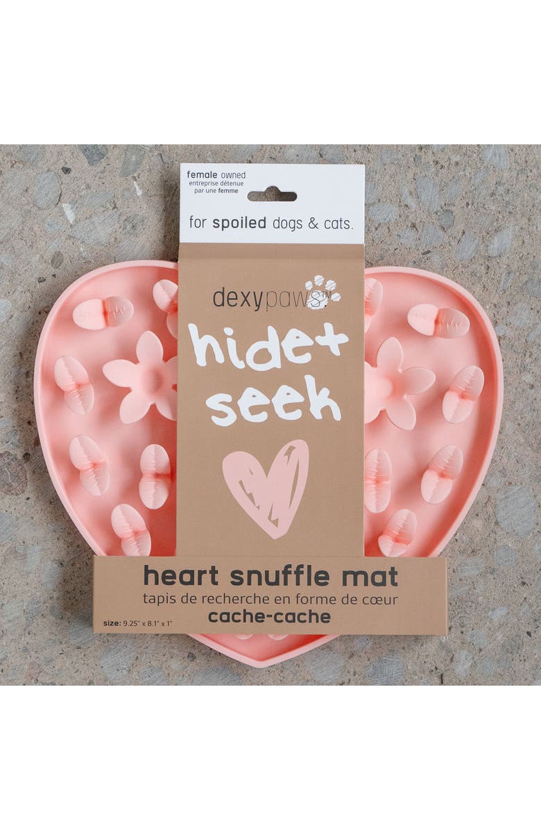 Dexypaws Enrichment Snuffle Mat Textured Dog Feeding Pad, Alternate, color, Pink