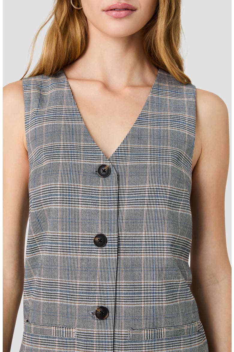 Matteo Plaid A-Line Minidress, Alternate, color, BLACK-OXFORD BLACK MULTI
