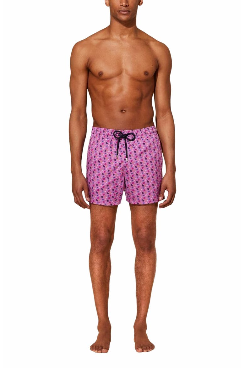 Men's Micro Ronde Des Tortues Rainbow Stretch Swim Trunks, Main, color, GLYCINE