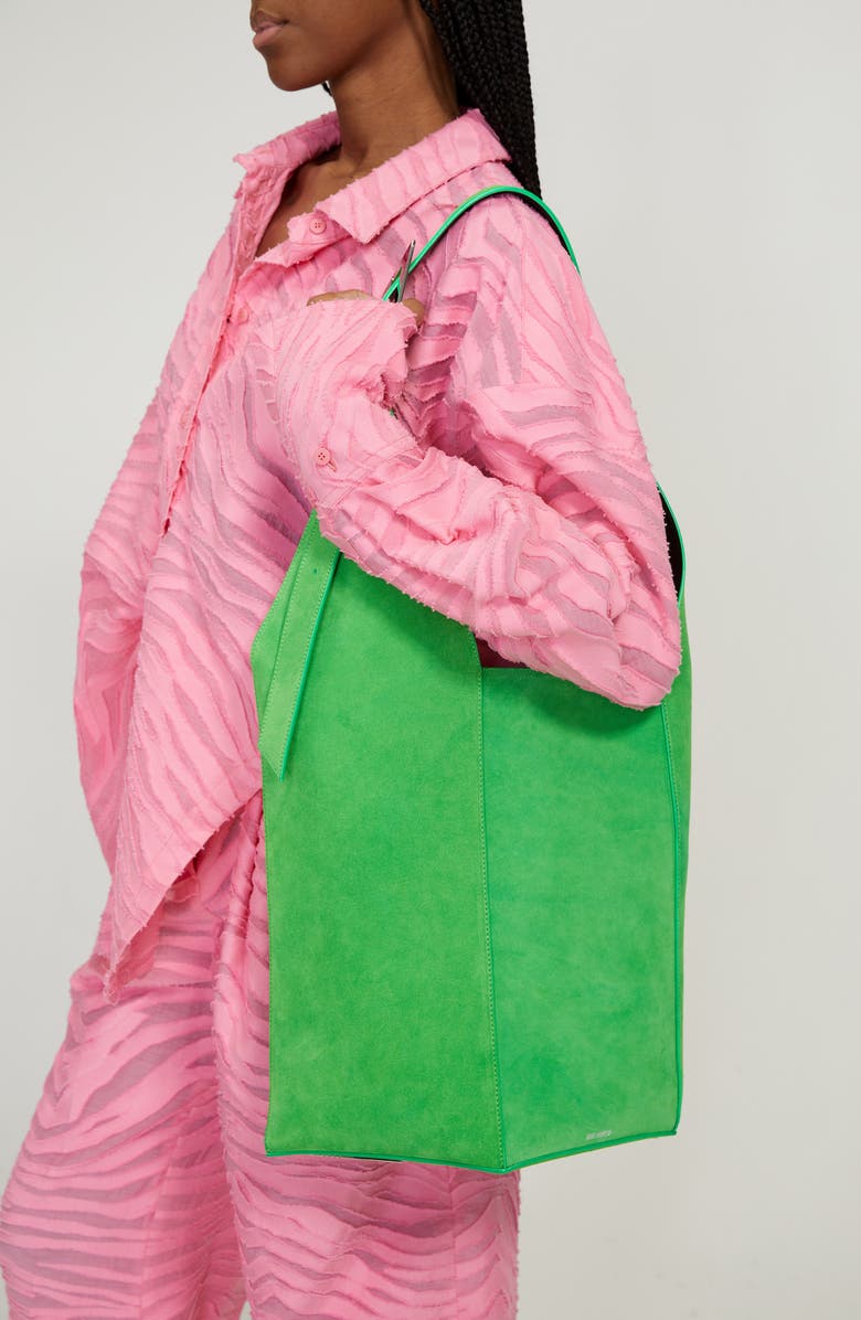 The Attico 12PM Leather Tote, Alternate, color,