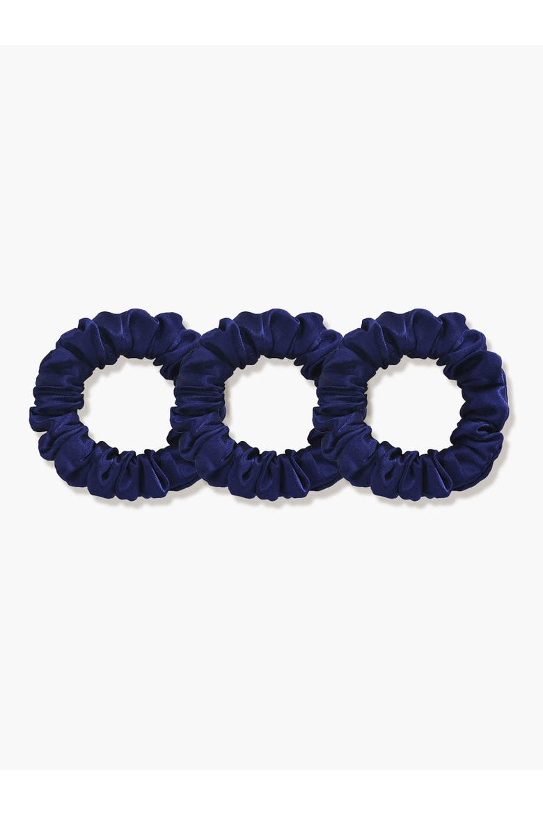 Pure Silk 3-Pack Scrunchies, Main, color, Darkblue
