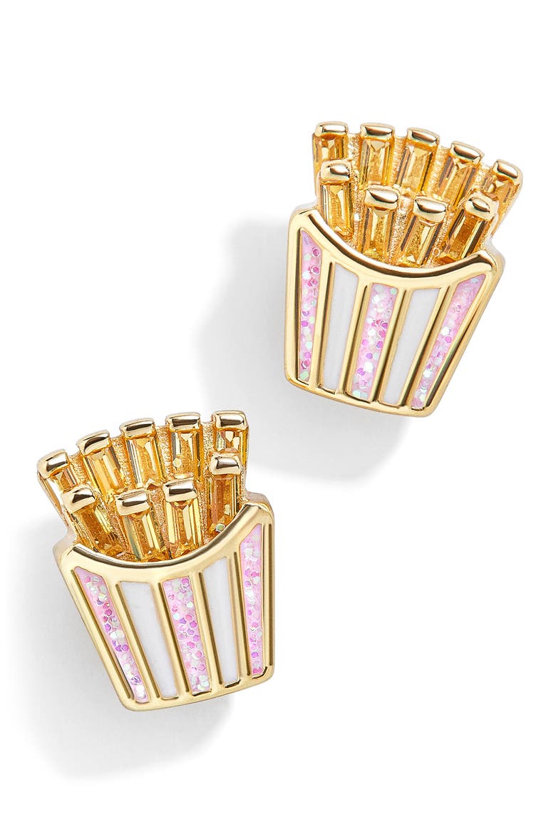French Fries 18K Gold Vermeil Stud Earrings, Main, color, GOLD