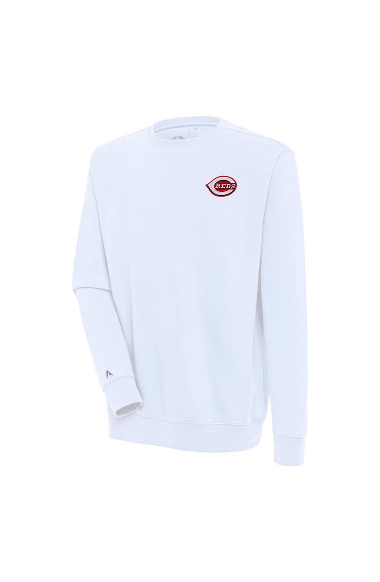 ANTIGUA Men's Antigua  White Cincinnati Reds Victory Pullover Sweatshirt, Main, color, White