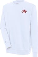 ANTIGUA Men's Antigua  White Cincinnati Reds Victory Pullover Sweatshirt