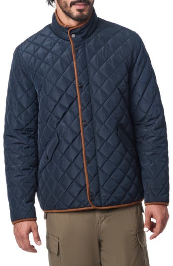 Bernardo Smart Leisure Quilted Barn Jacket In Blue