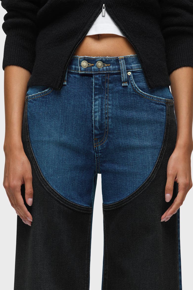 Jodie Hr Contrast Front Panel Wide Leg, Alternate, color, Mixture