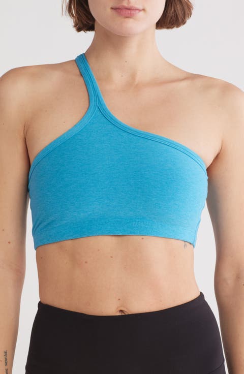 Space Dye One Shoulder Sports Bra
