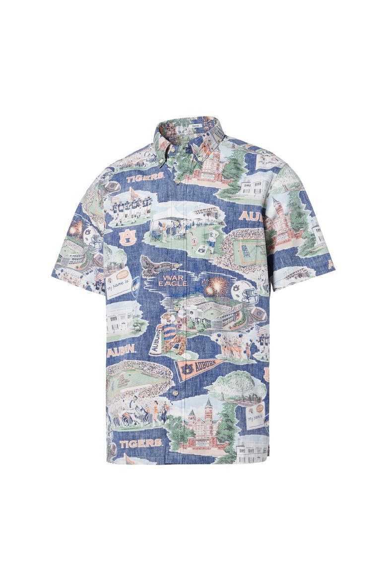 Men's Reyn Spooner  Navy Auburn Tigers Scenic Button-Down Shirt, Alternate, color, Navy