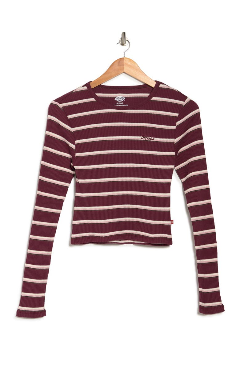 Dickies Stripe Rib Knit Top, Alternate, color, 