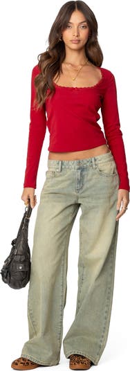 Ace Low Rise Wide Leg Jeans