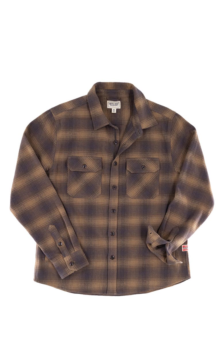 Devil-Dog Dungarees Plaid Twill Shirt Jacket, Alternate, color, 