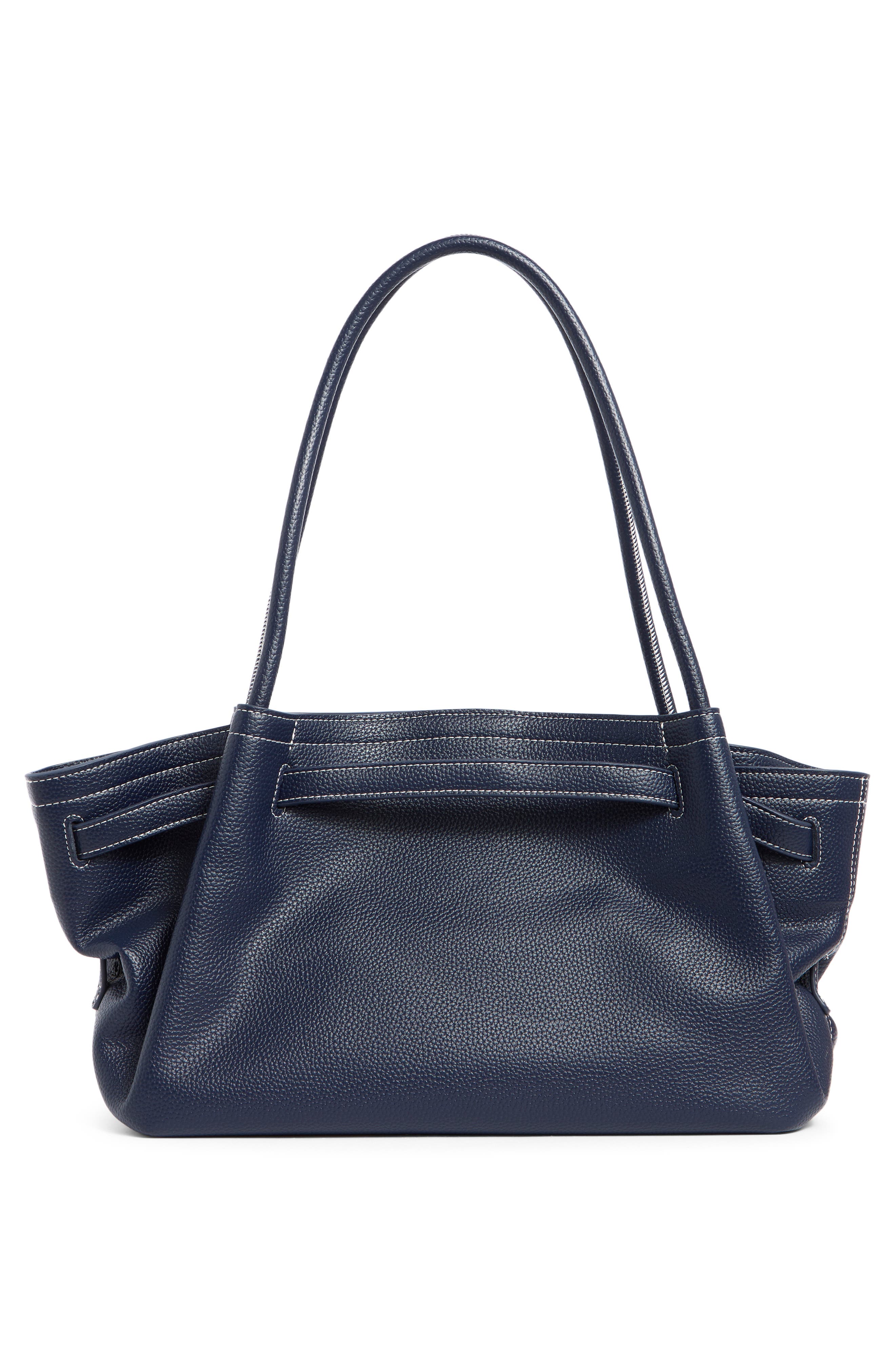Hana Faux Leather Wide Tote Bag