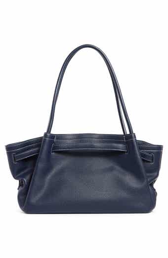Hana Faux Leather Wide Tote Bag