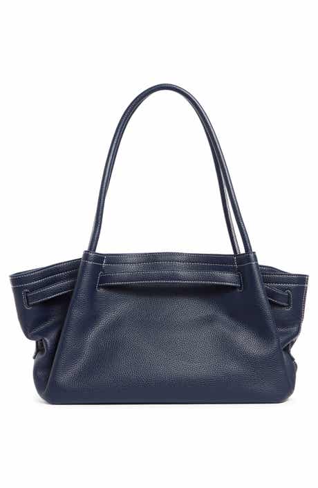 Hana Faux Leather Wide Tote Bag