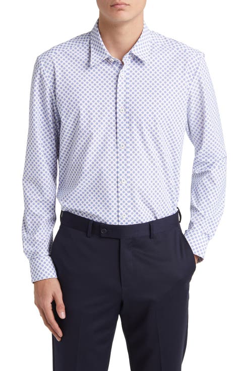 Liam Regular Fit Geometric Print Button-Up Shirt