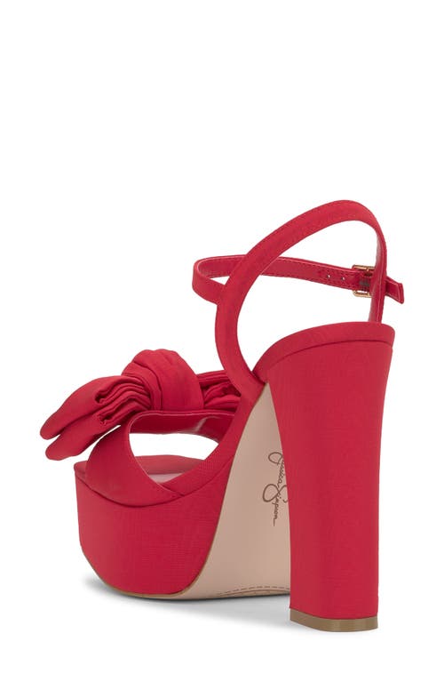 Jessica Simpson Lollien Ankle Strap Platform Sandal In Red Muse In Red