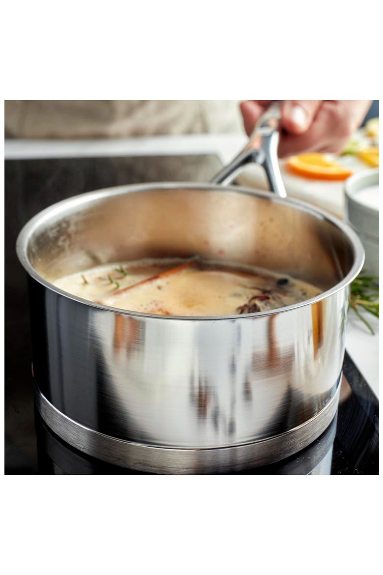 Atlantis 3.2-Quart Stainless Steel Sauce Pan & Lid, Alternate, color, STAINLESS STEEL