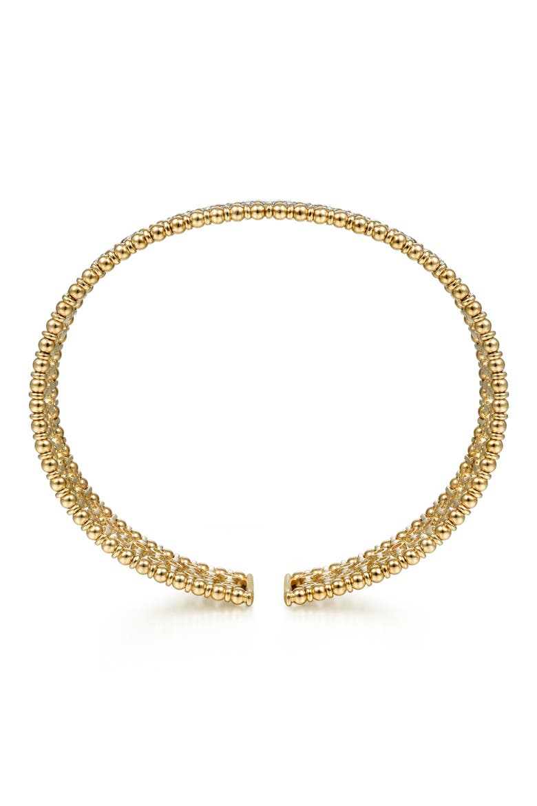 Diamond 14K Gold Wide Cage Cuff Bracelet, Alternate, color, 14K YELLOW GOLD