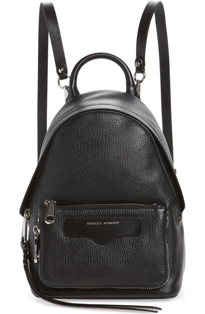 Rebecca Minkoff Mini Emma Convertible Leather Backpack, Main, color,