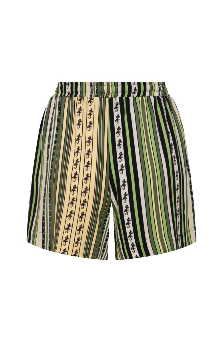 Je Te Veux Sun Printed Desert Echo Drawstring Shorts, Alternate, color, Green