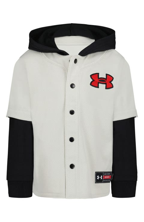 Kids' UA Hooded Snap-Up Baseball Jersey (Little Kid)