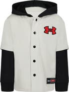 Under Armour Kids' UA Hooded Snap-Up Baseball Jersey
