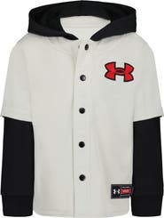 Under Armour Kids' UA Hooded Snap-Up Baseball Jersey