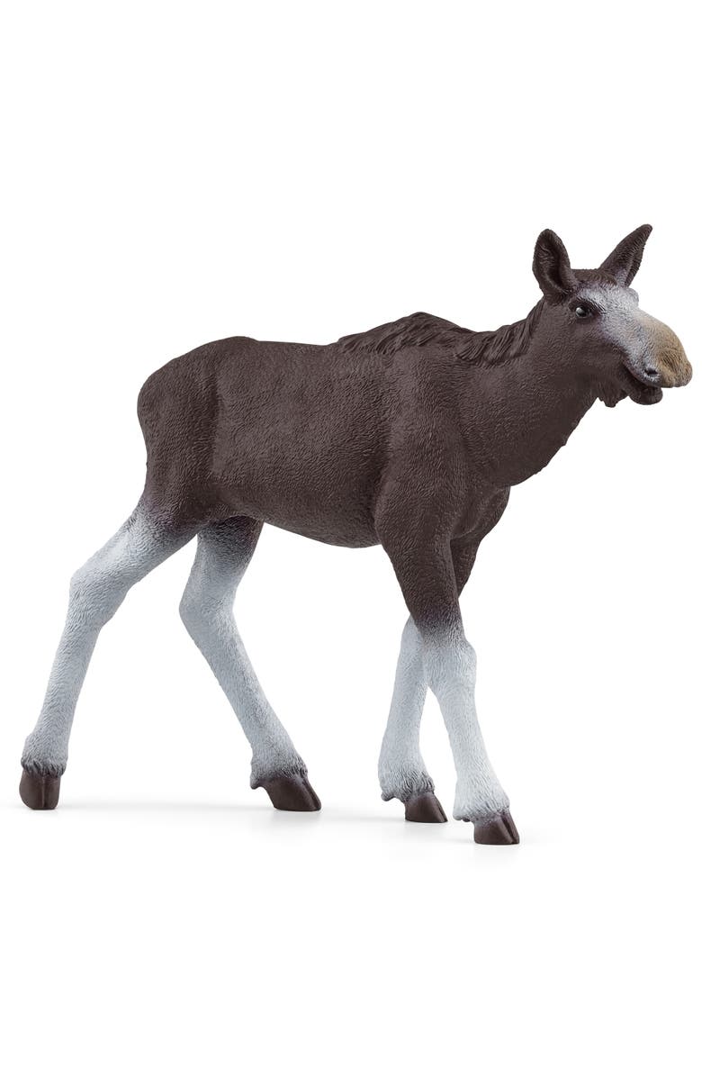Schleich Wild Life Moose Family, Animal Figurines, 3 Pieces, Ages 3+, Alternate, color, Multicolored