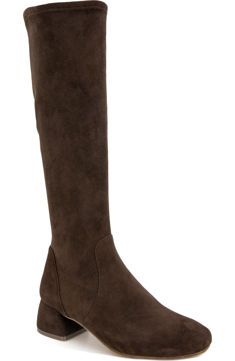 Gentle Souls Emily Stretch Knee High Boot, Main, color, Chocolate Suede
