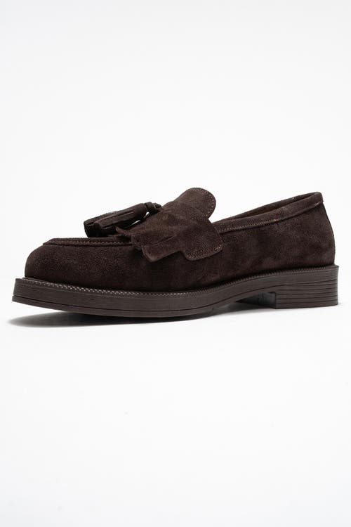 Forever & Always Shoes Milly Leather Tassel Loafer In Brown