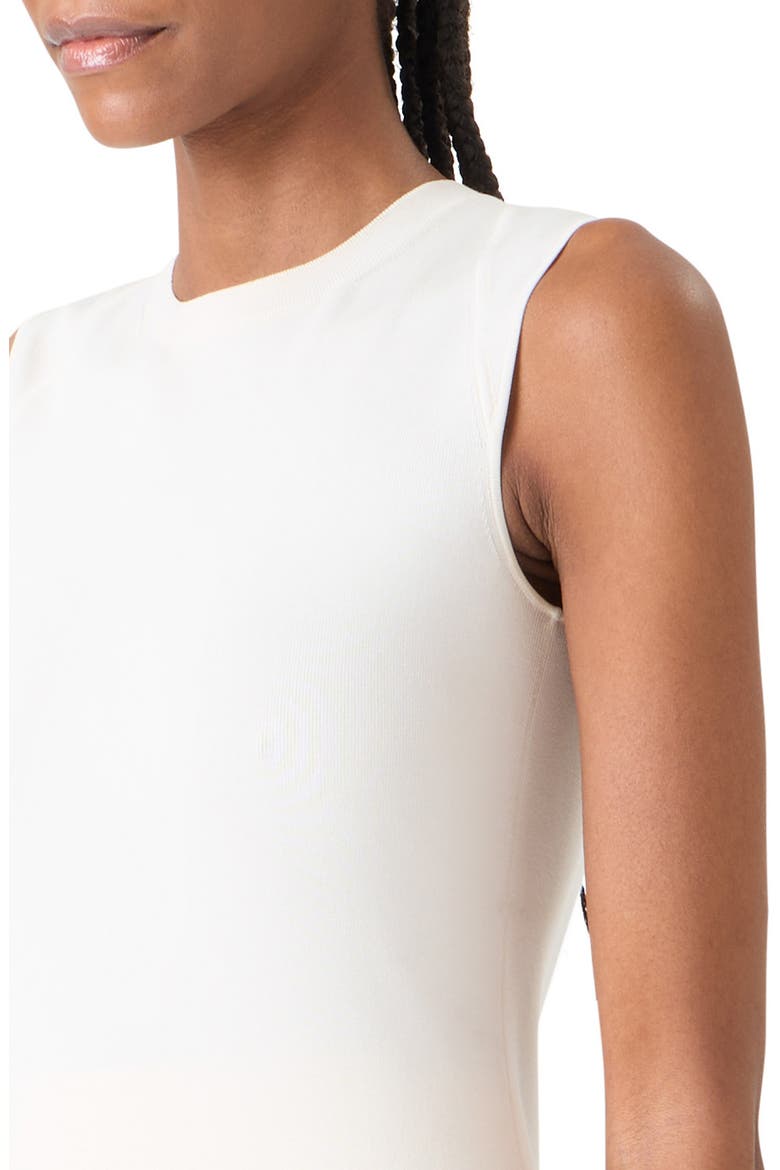 Sleeveless Silk Rib Top, Alternate, color, ECRU