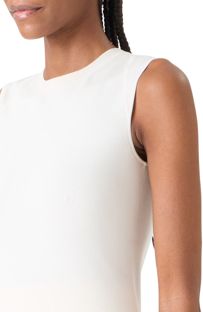 Akris Sleeveless Silk Rib Top, Alternate, color, Ecru