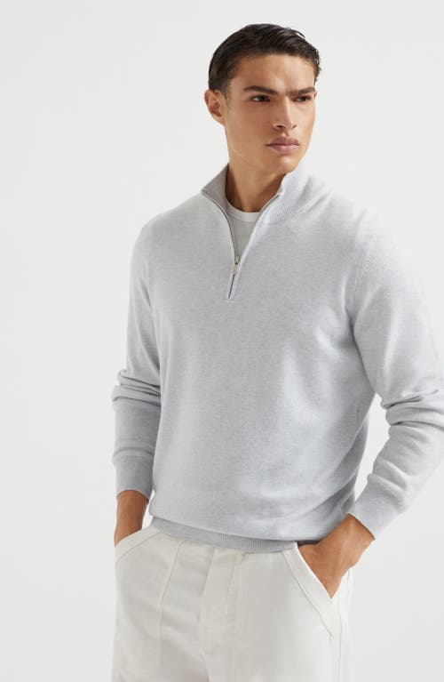 Brunello Cucinelli Cashmere Sweater In Light Grey