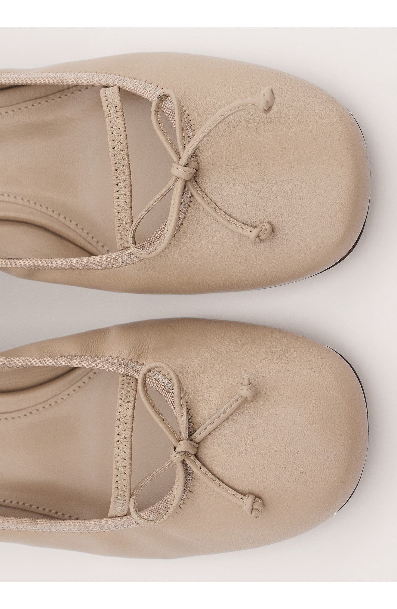 MANGO Mary Jane Ballerina Pump, Alternate, color, Beige