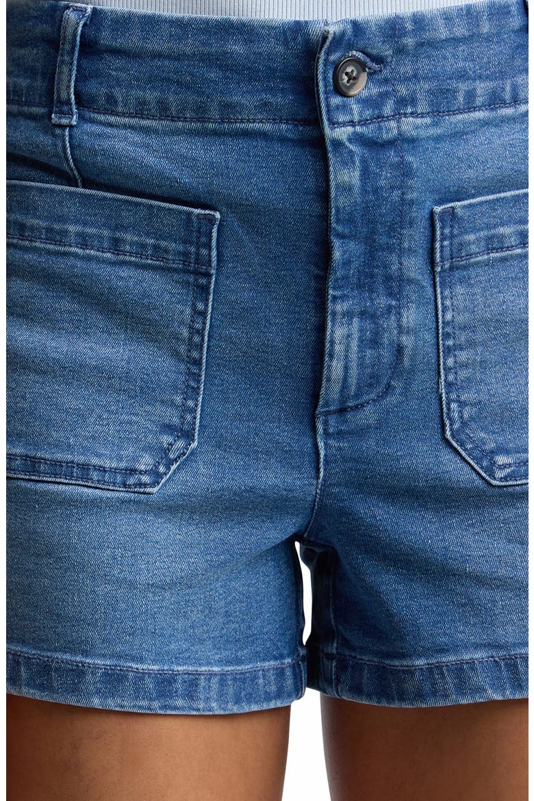 Patch Pocket Denim Shorts, Alternate, color, SOHO WASH