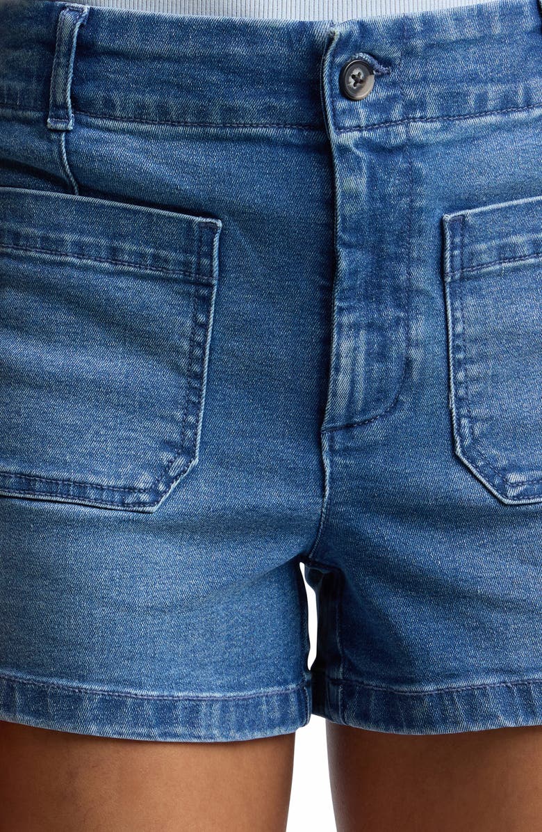 Bagatelle Patch Pocket Denim Shorts, Alternate, color, Soho Wash
