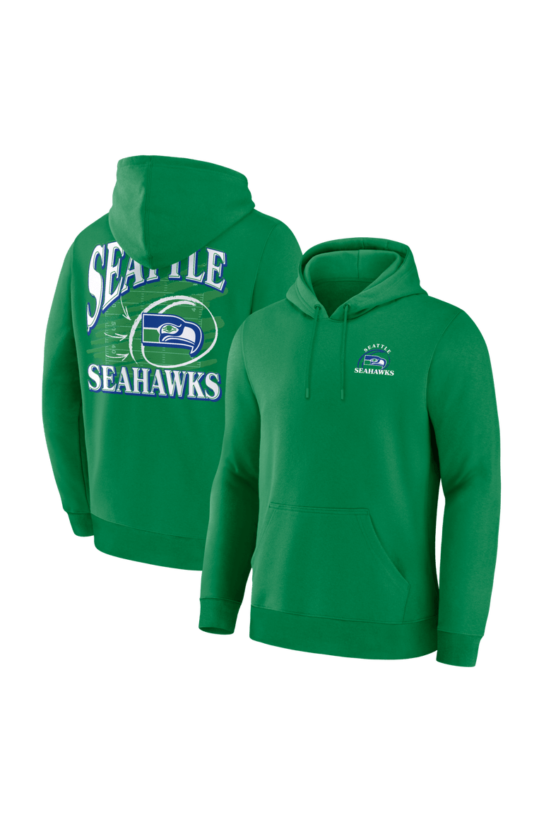 Men's Fanatics Apple Green Seattle Seahawks Classic Scribble Legacy Fleece Hoodie, Main, color, Apple Green