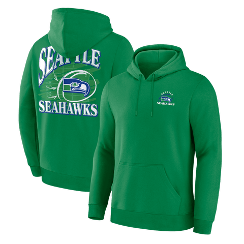 Men's Fanatics Apple Green Seattle Seahawks Classic Scribble Legacy Fleece Hoodie