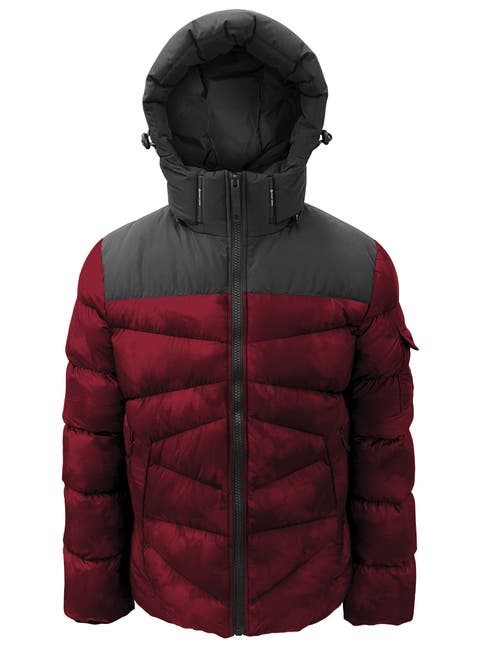 ENGINEERED QUILTED PUFFER PRINTED JACKET
