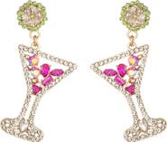 EYE CANDY LOS ANGELES Martini Crystal Drop Earrings