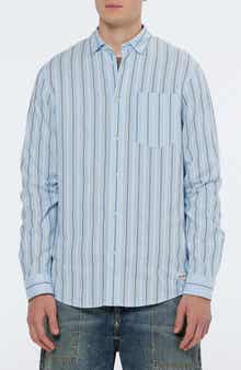 Regular Fit Stripe Cotton Dobby Button-Down Shirt
